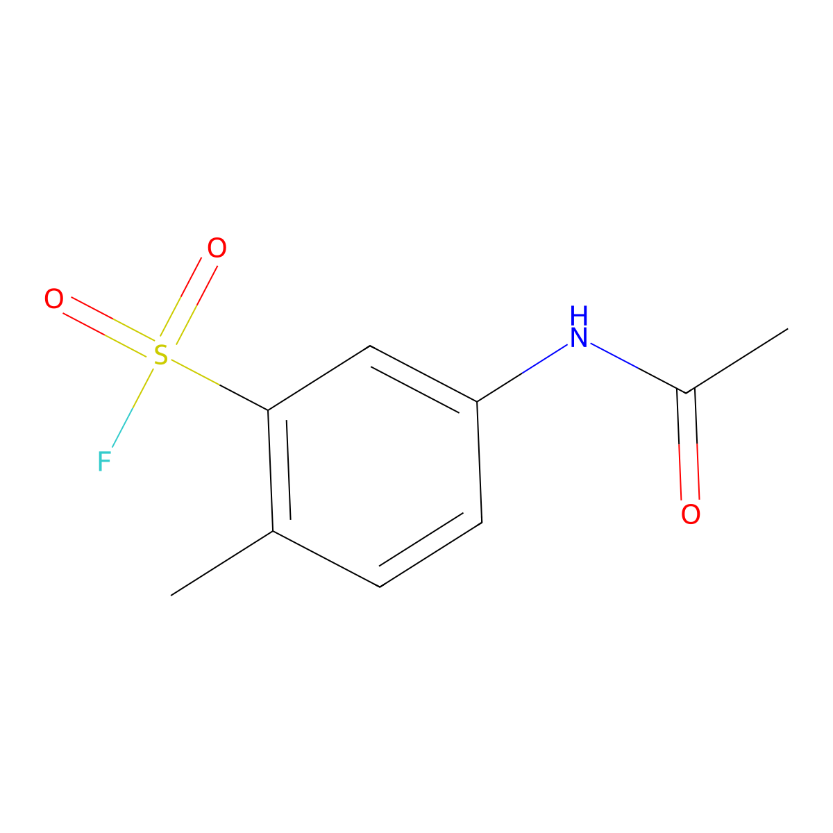 5-Acetamido-2-methylbenzene-1-sulfonyl fluoride molecular structure, CAS 327-79-7