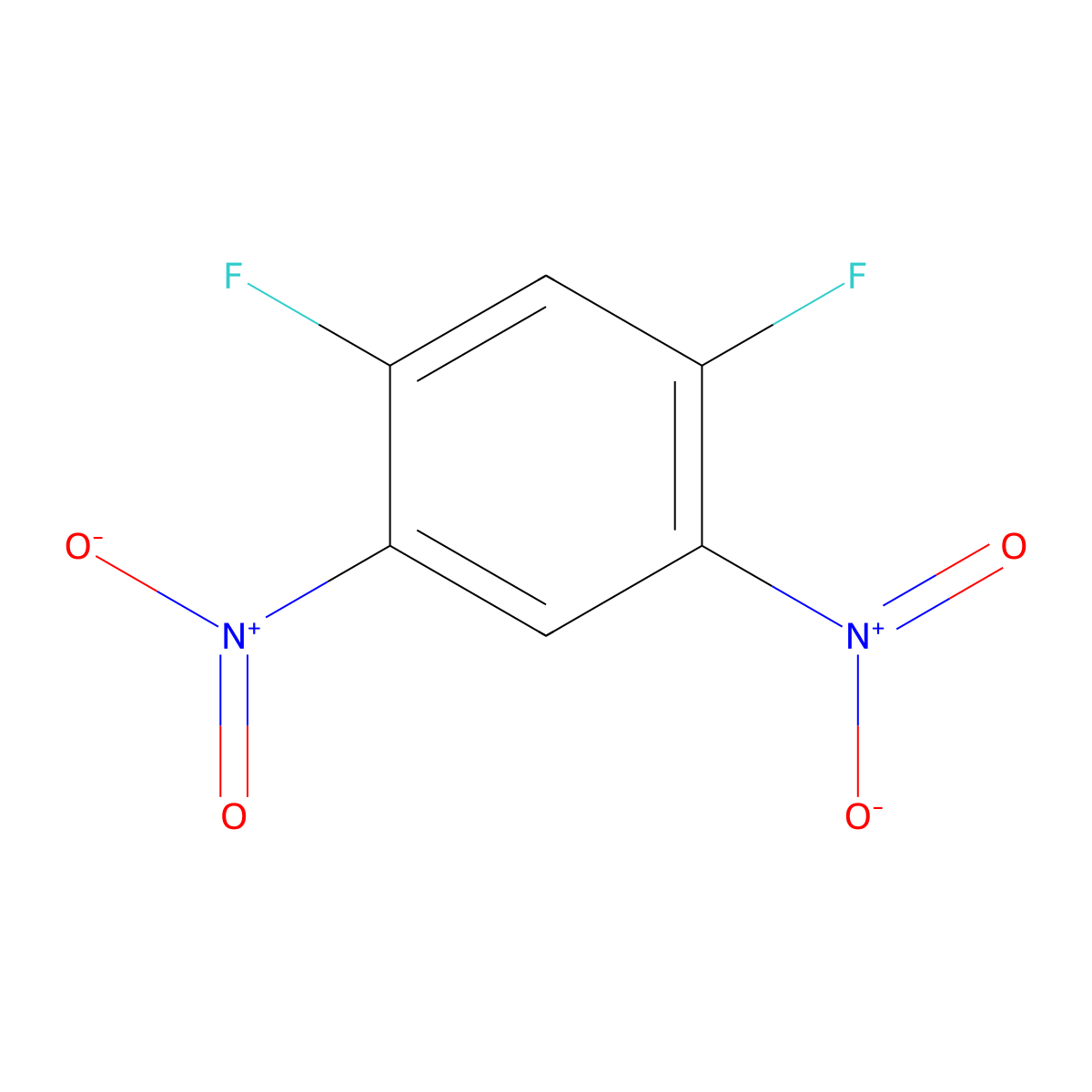 1,5-Difluoro-2,4-dinitrobenzene molecular structure, CAS 327-92-4