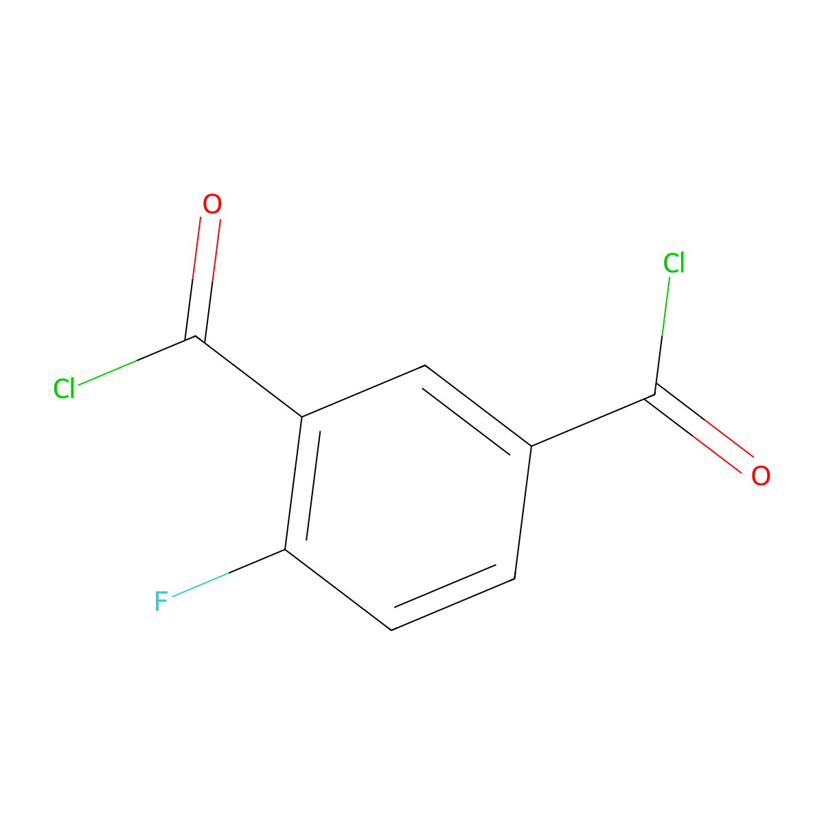 4-Fluorobenzene-1,3-dioyl dichloride molecular structure, CAS 327-94-6