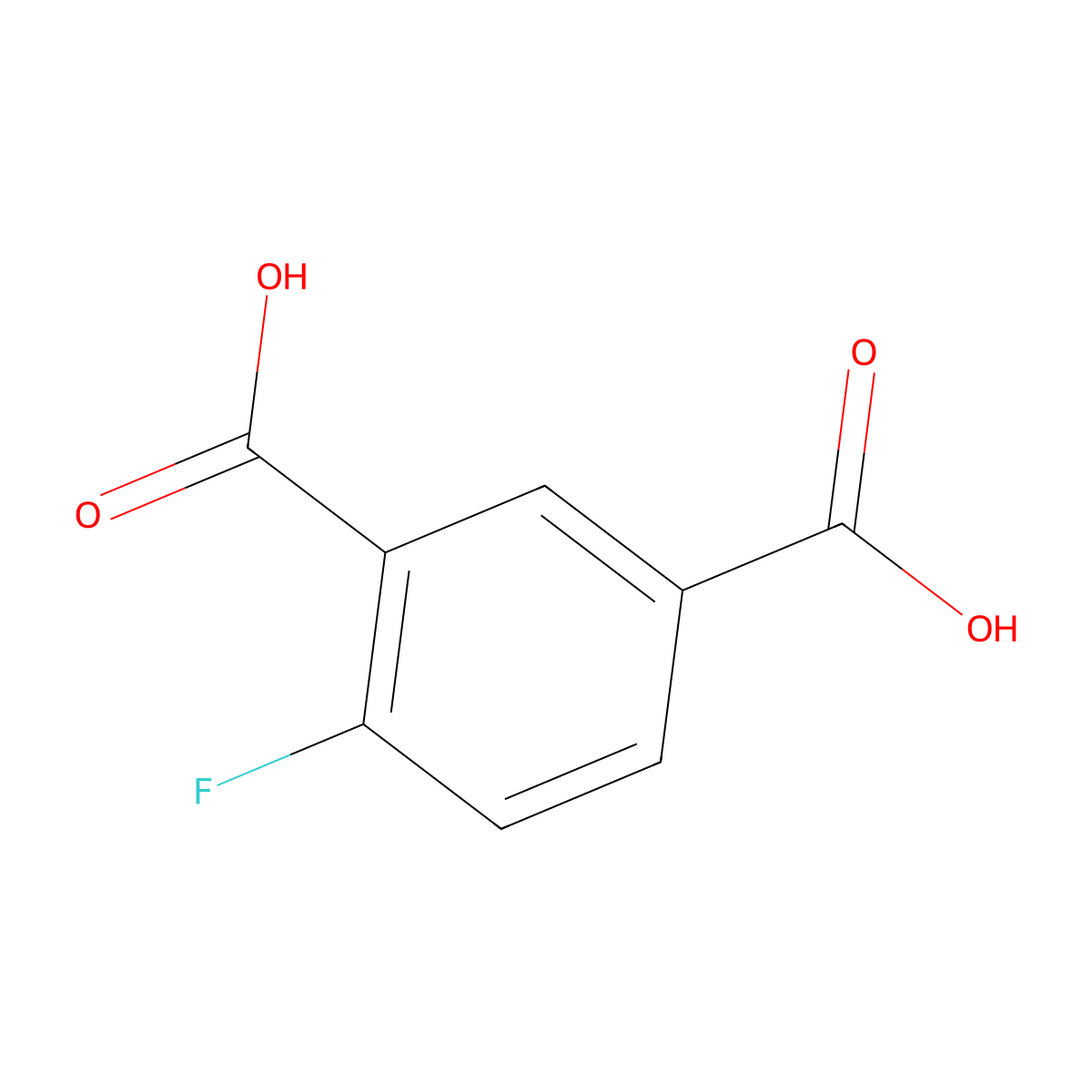 4-Fluorobenzene-1,3-dicarboxylic acid molecular structure, CAS 327-95-7