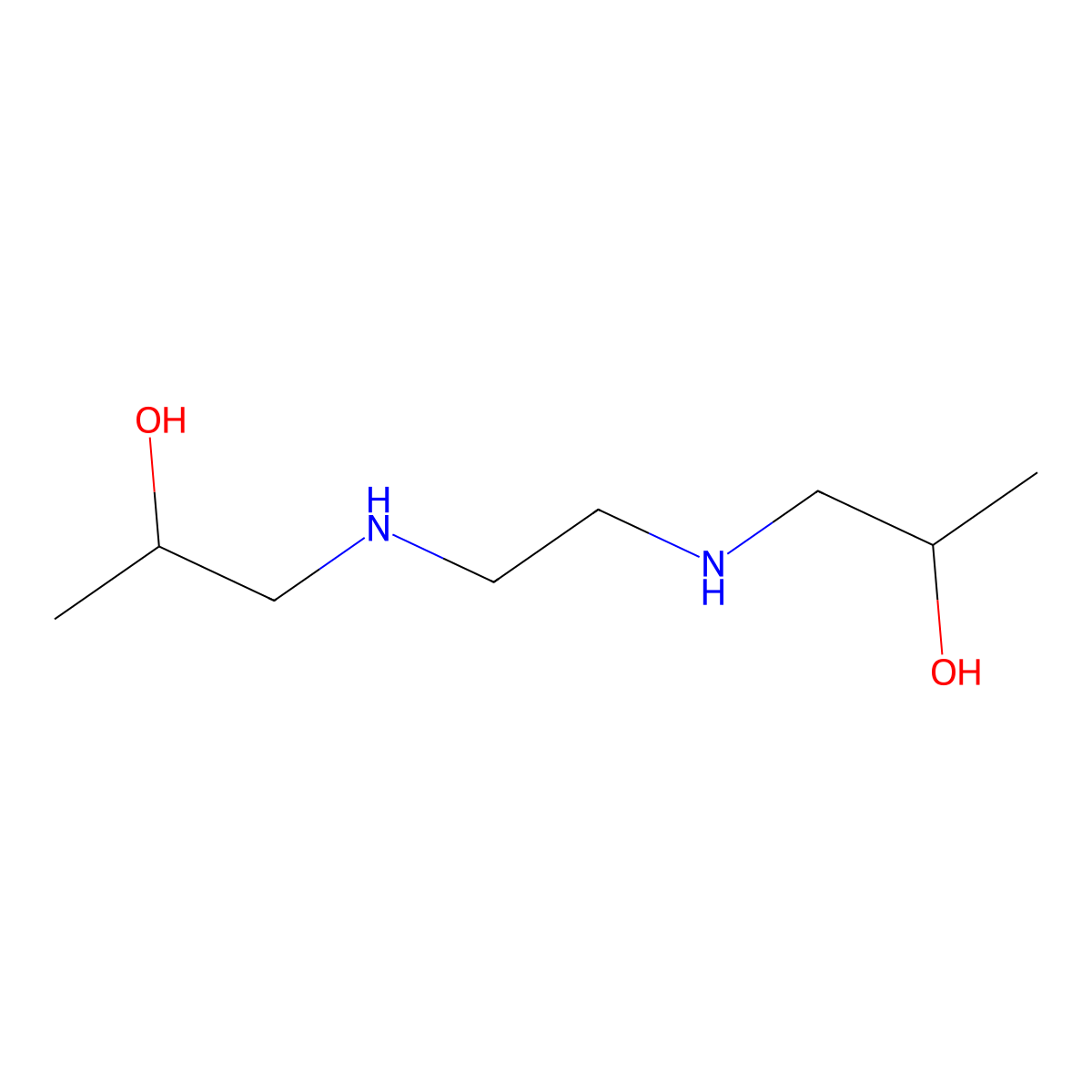 2-Propanol, 1,1'-(1,2-ethanediyldiimino)bis- molecular structure, CAS 3270-73-3
