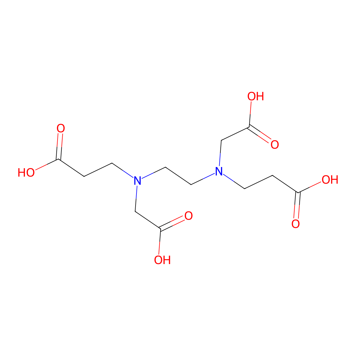 Ethylenediaminediacetic Acid Dipropionic Acid molecular structure, CAS 32701-19-2