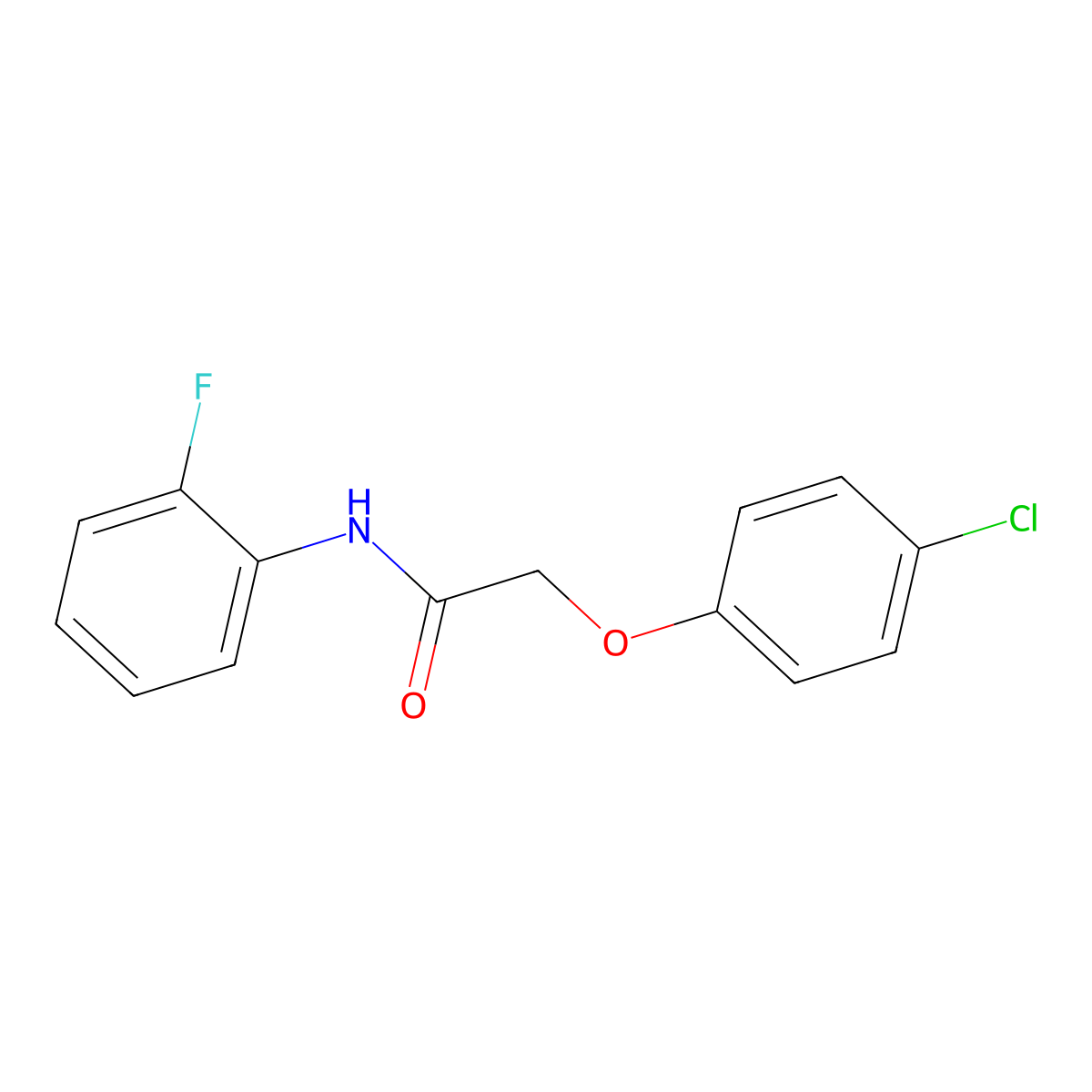 2-(4-chlorophenoxy)-N-(2-fluorophenyl)acetamide molecular structure, CAS 327025-66-1
