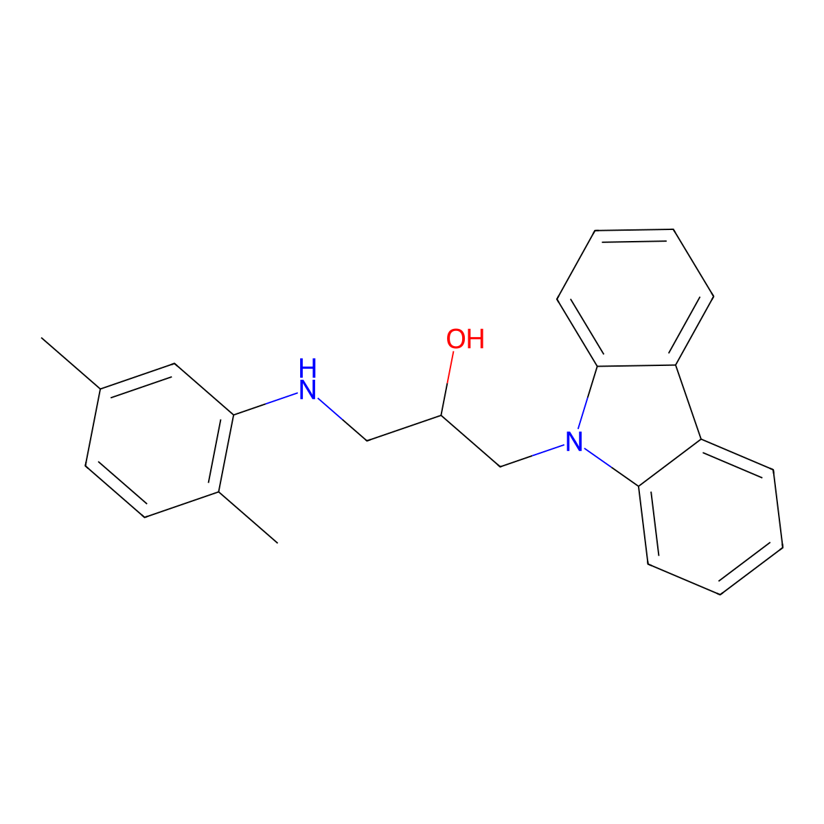 1-(9H-carbazol-9-yl)-3-[(2,5-dimethylphenyl)amino]propan-2-ol molecular structure, CAS 327026-19-7