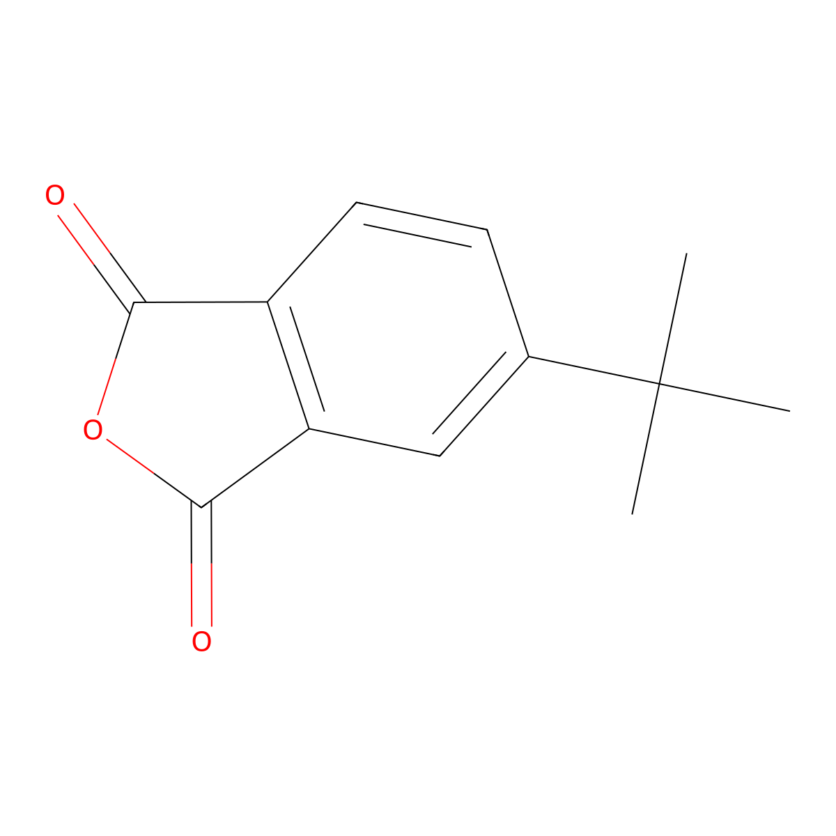 4-tert-Butylphthalic anhydride molecular structure, CAS 32703-79-0
