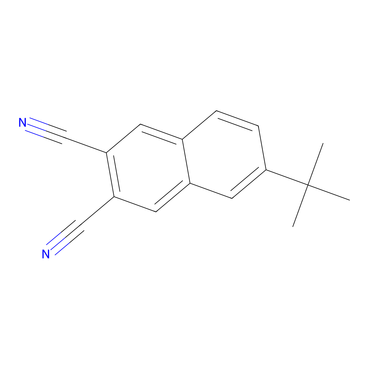 6-tert-Butyl-2,3-naphthalenedicarbonitrile molecular structure, CAS 32703-82-5