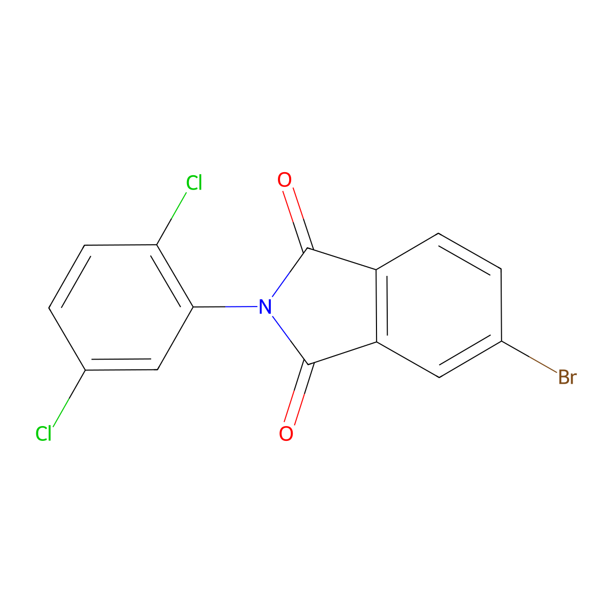 5-Bromo-2-(2,5-dichlorophenyl)isoindoline-1,3-dione molecular structure, CAS 327038-19-7
