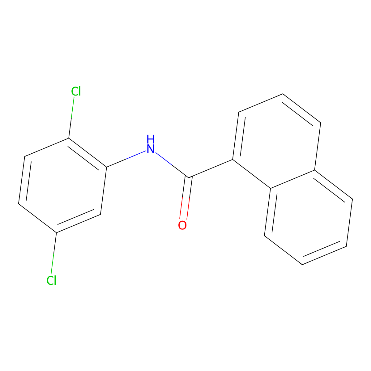 N-(2,5-dichlorophenyl)naphthalene-1-carboxamide molecular structure, CAS 327038-75-5
