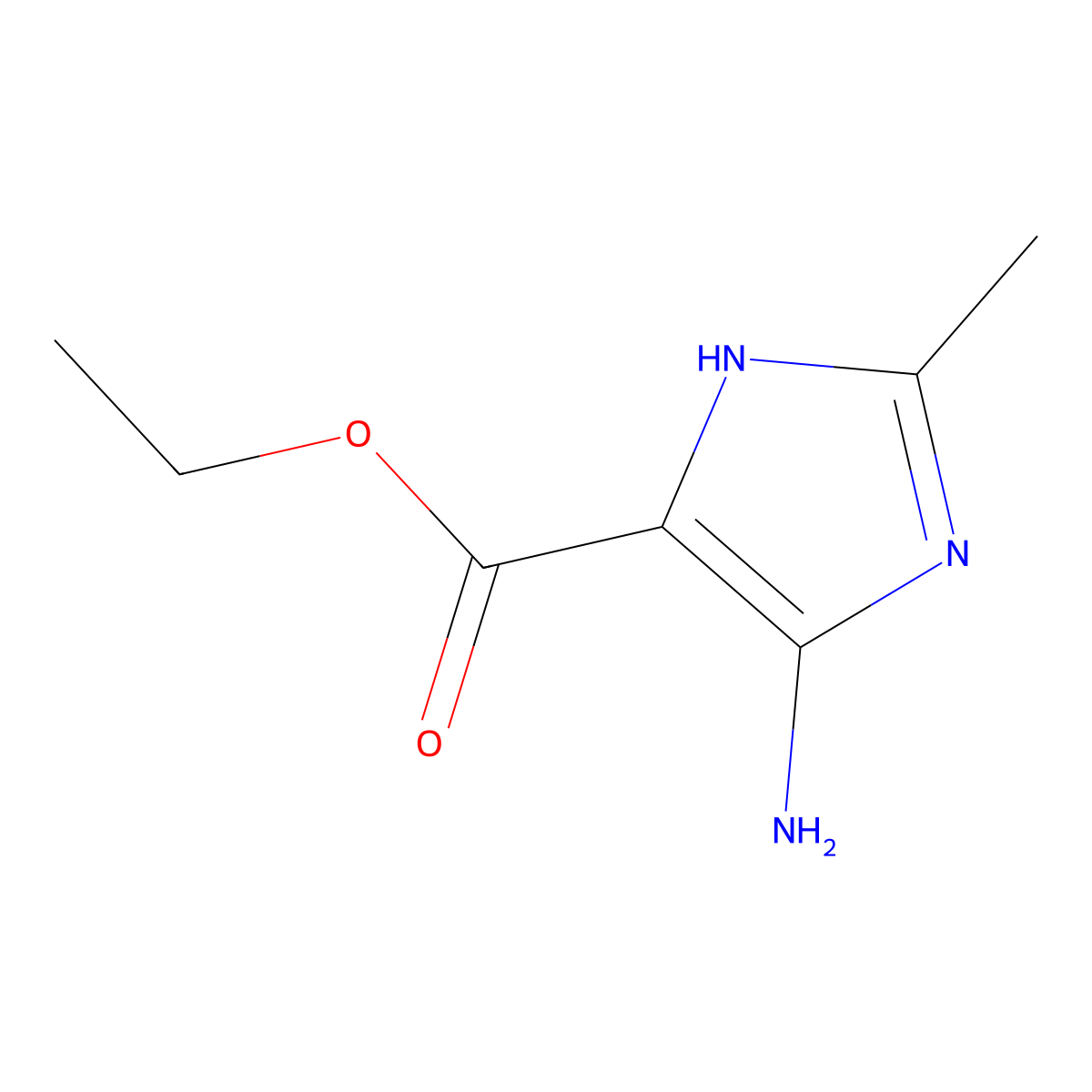 ethyl 4-amino-2-methyl-1H-imidazole-5-carboxylate molecular structure, CAS 32704-58-8