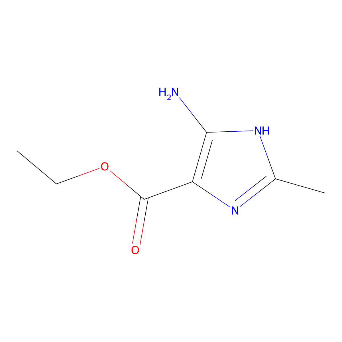 ethyl 4-amino-2-methyl-1H-imidazole-5-carboxylate molecular structure, CAS 32704-58-8