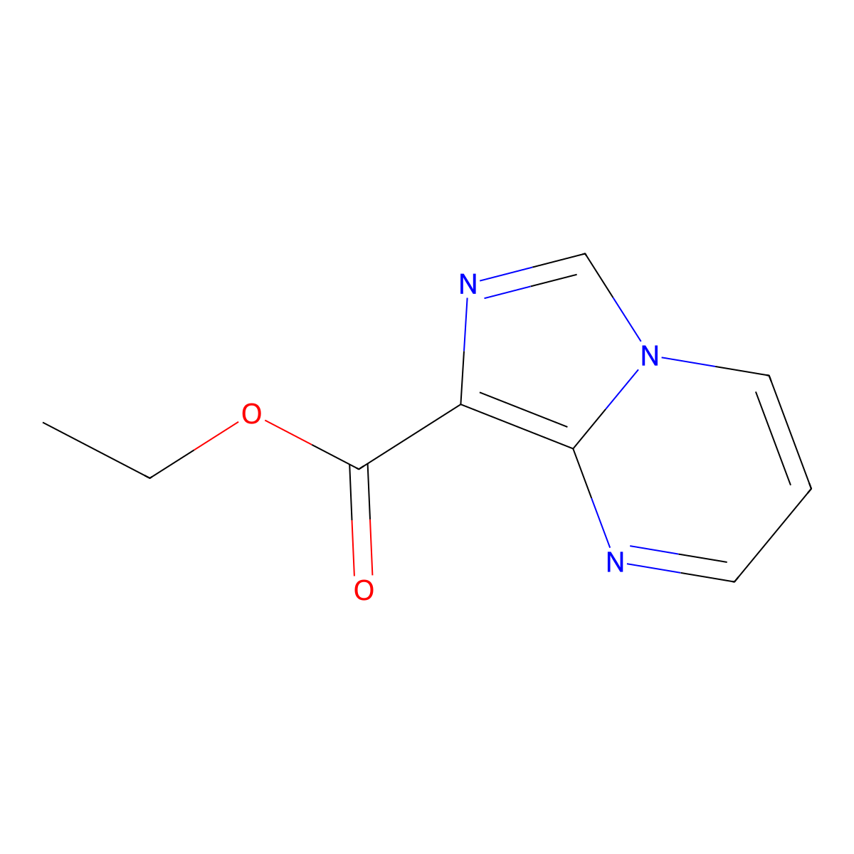 Ethyl imidazo[1,5-a]pyrimidine-8-carboxylate molecular structure, CAS 32704-60-2