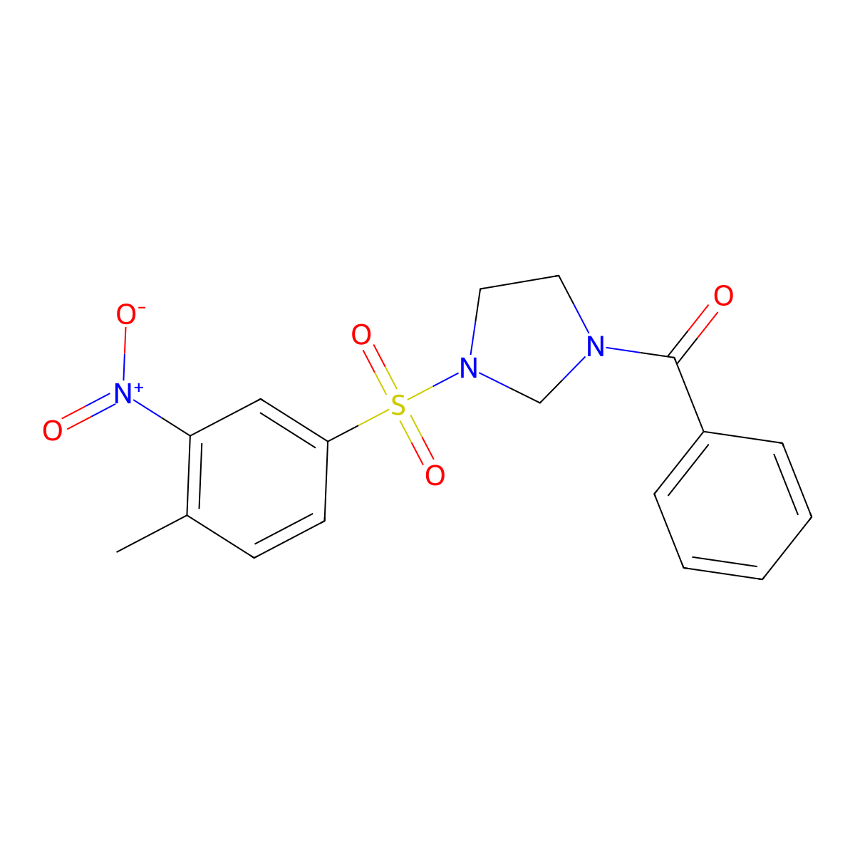 [3-(4-Methyl-3-nitrophenyl)sulfonylimidazolidin-1-yl]-phenylmethanone molecular structure, CAS 327042-61-5