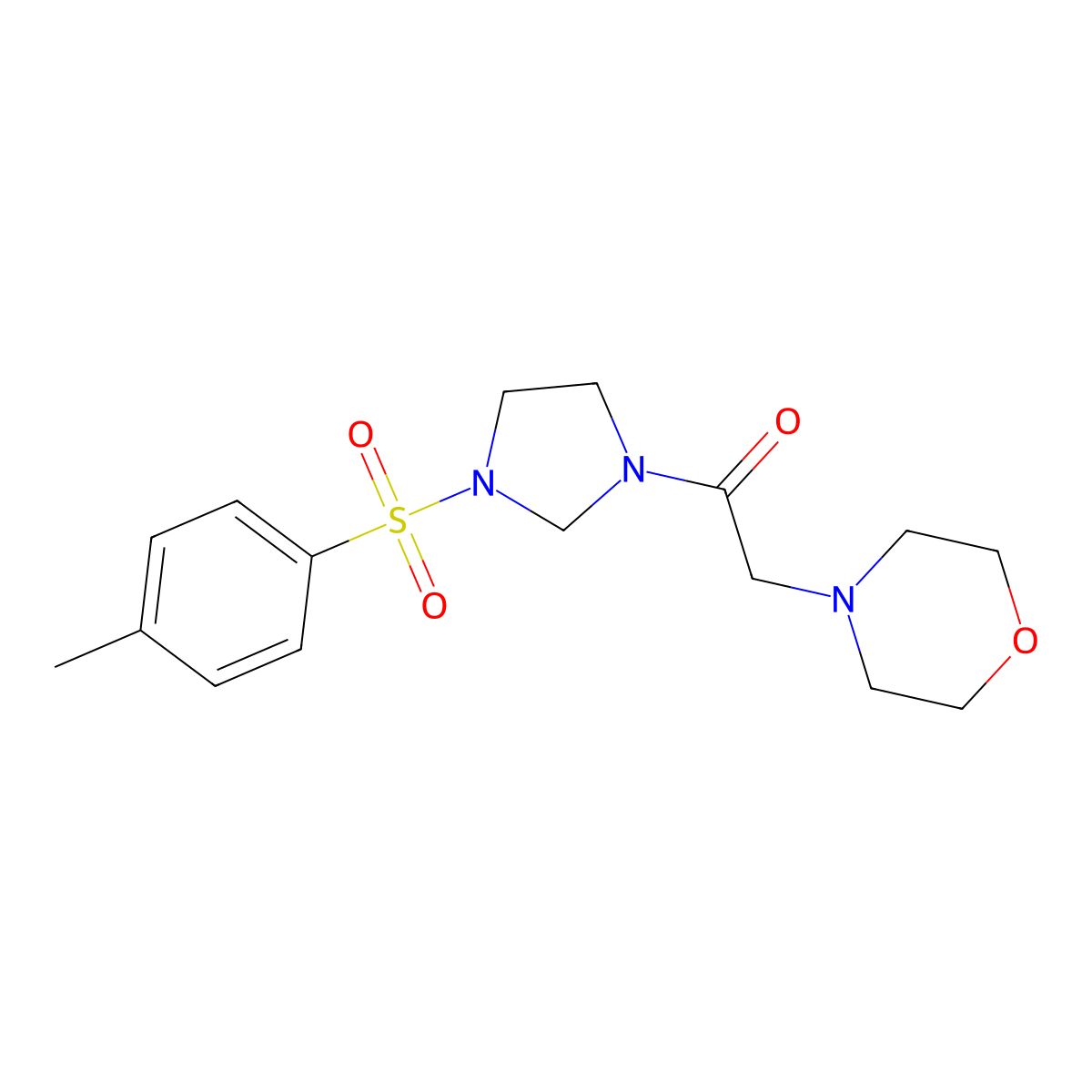 1-[3-(4-Methylphenyl)sulfonylimidazolidin-1-yl]-2-morpholin-4-ylethanone molecular structure, CAS 327042-66-0