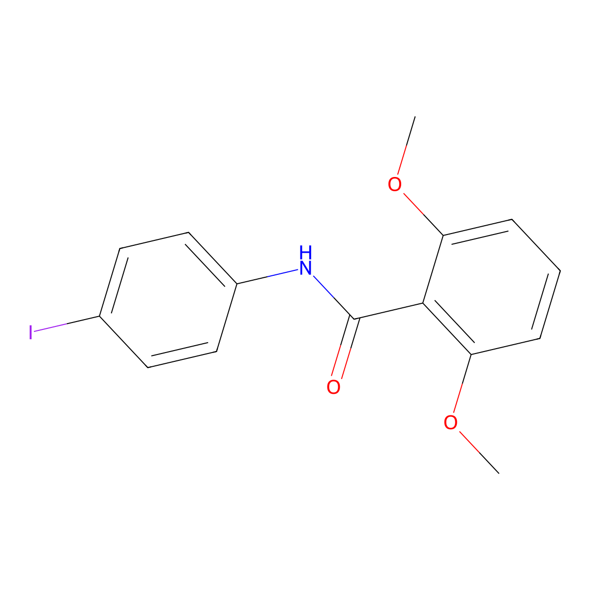 N-(4-iodophenyl)-2,6-dimethoxybenzamide molecular structure, CAS 327043-00-5