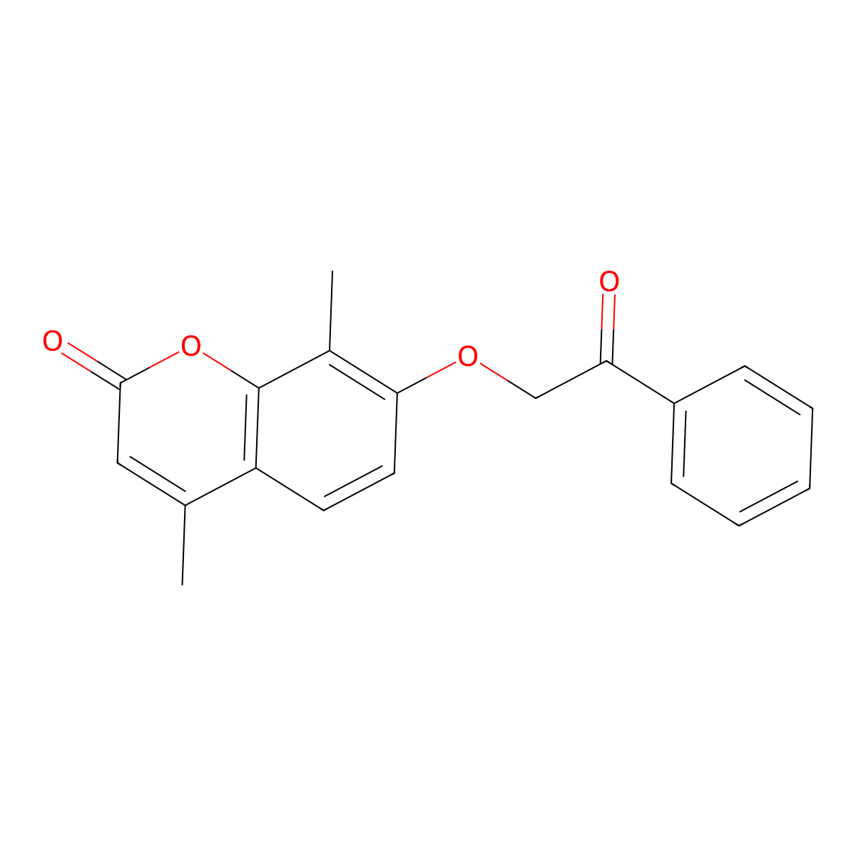 4,8-Dimethyl-7-phenacyloxychromen-2-one molecular structure, CAS 327048-27-1