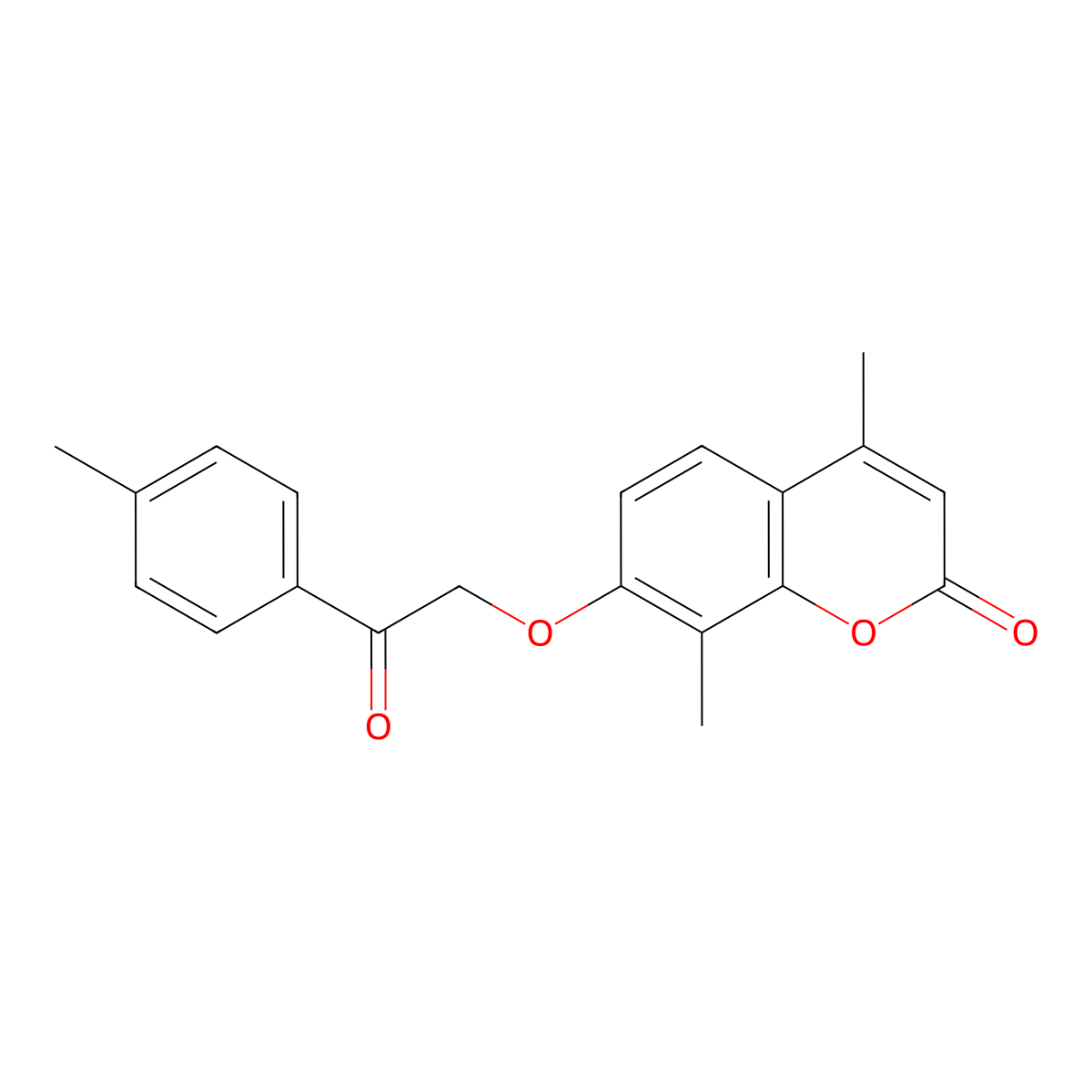 4,8-Dimethyl-7-[2-(4-methylphenyl)-2-oxoethoxy]chromen-2-one molecular structure, CAS 327048-28-2