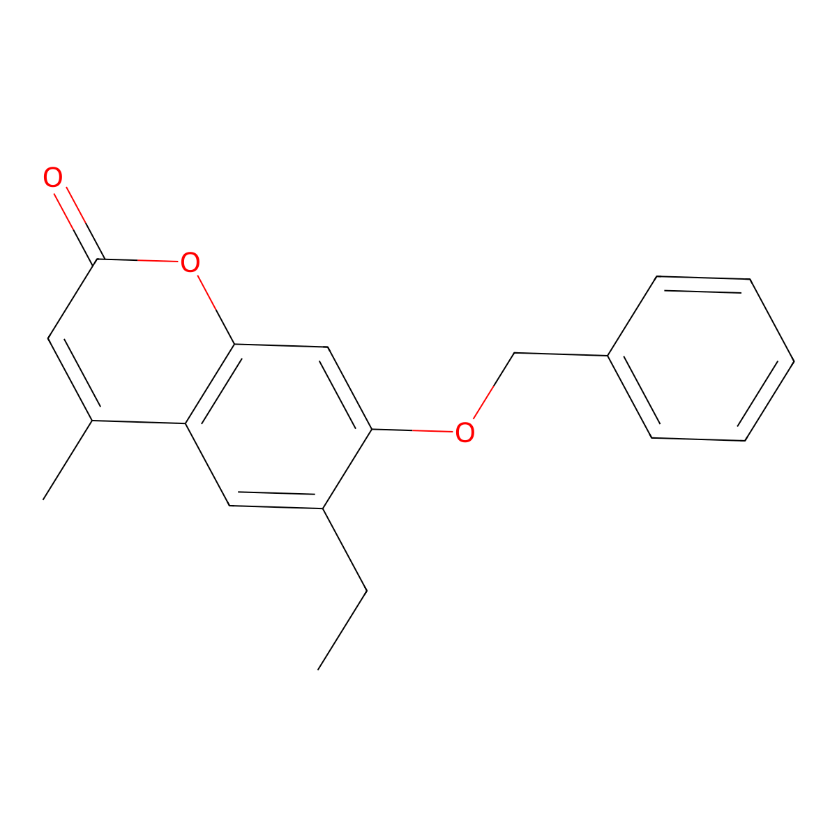 7-(benzyloxy)-6-ethyl-4-methyl-2H-chromen-2-one molecular structure, CAS 327048-29-3
