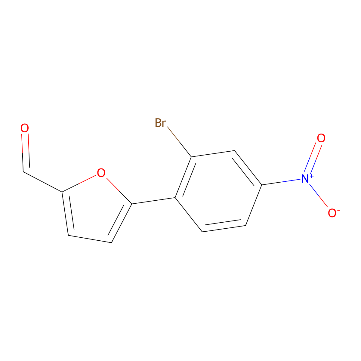 5-(2-Bromo-4-nitrophenyl)furan-2-carbaldehyde molecular structure, CAS 327049-95-6
