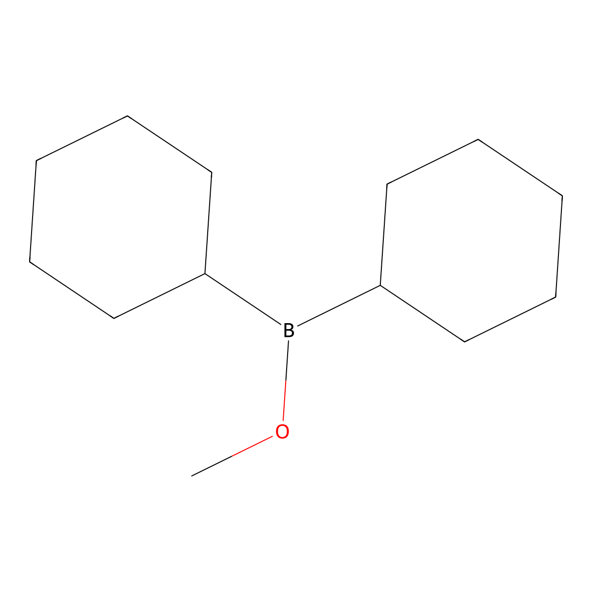Methyl dicyclohexylborinate molecular structure, CAS 32705-46-7