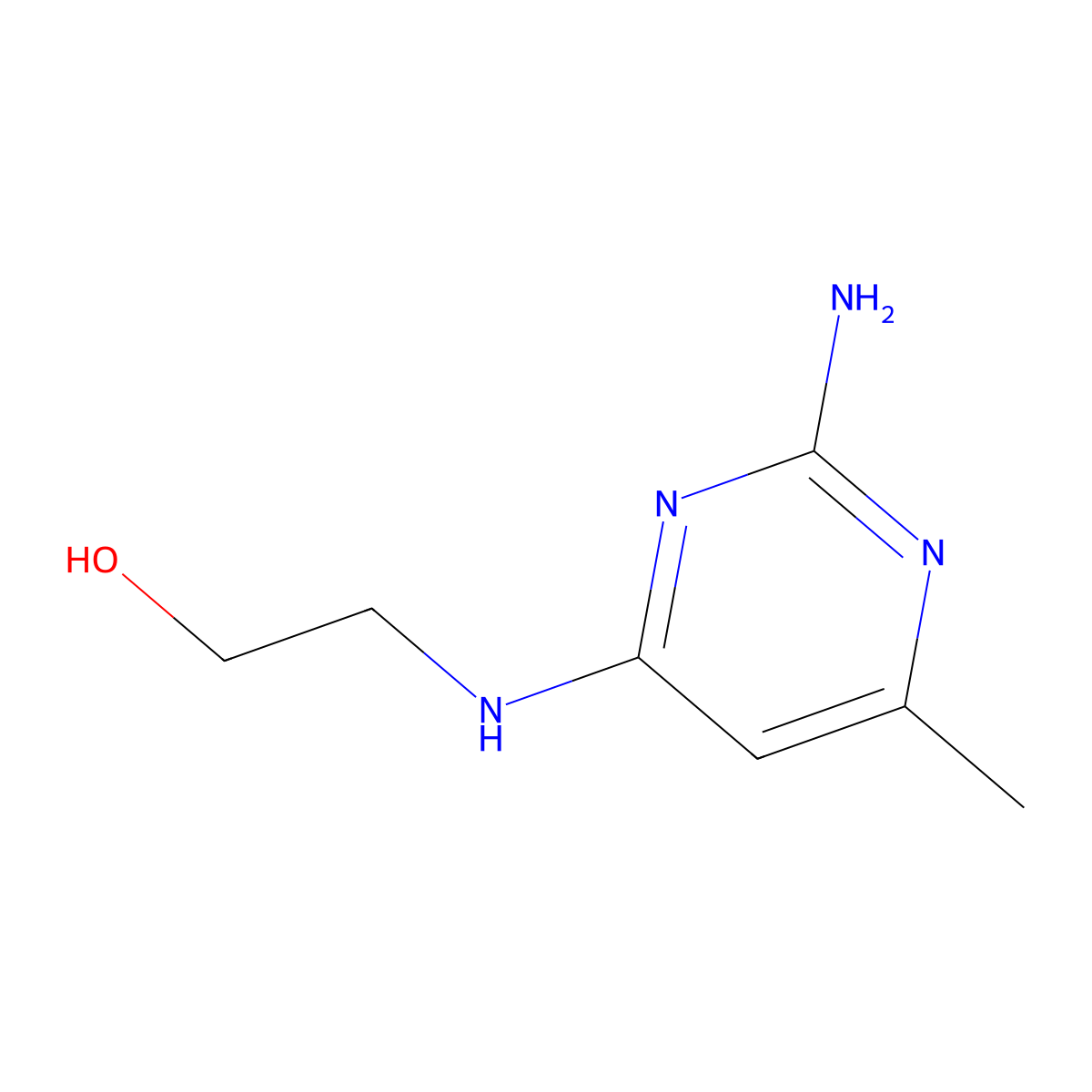 2-[(2-Amino-6-methylpyrimidin-4-yl)amino]ethan-1-ol molecular structure, CAS 32705-67-2