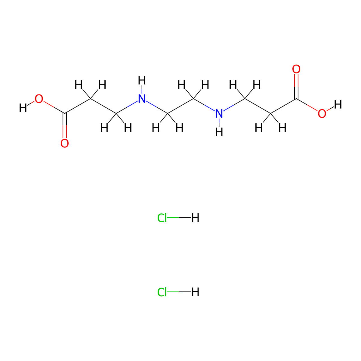 Ethylenediamine-N,N'-dipropionic Acid Dihydrochloride molecular structure, CAS 32705-91-2