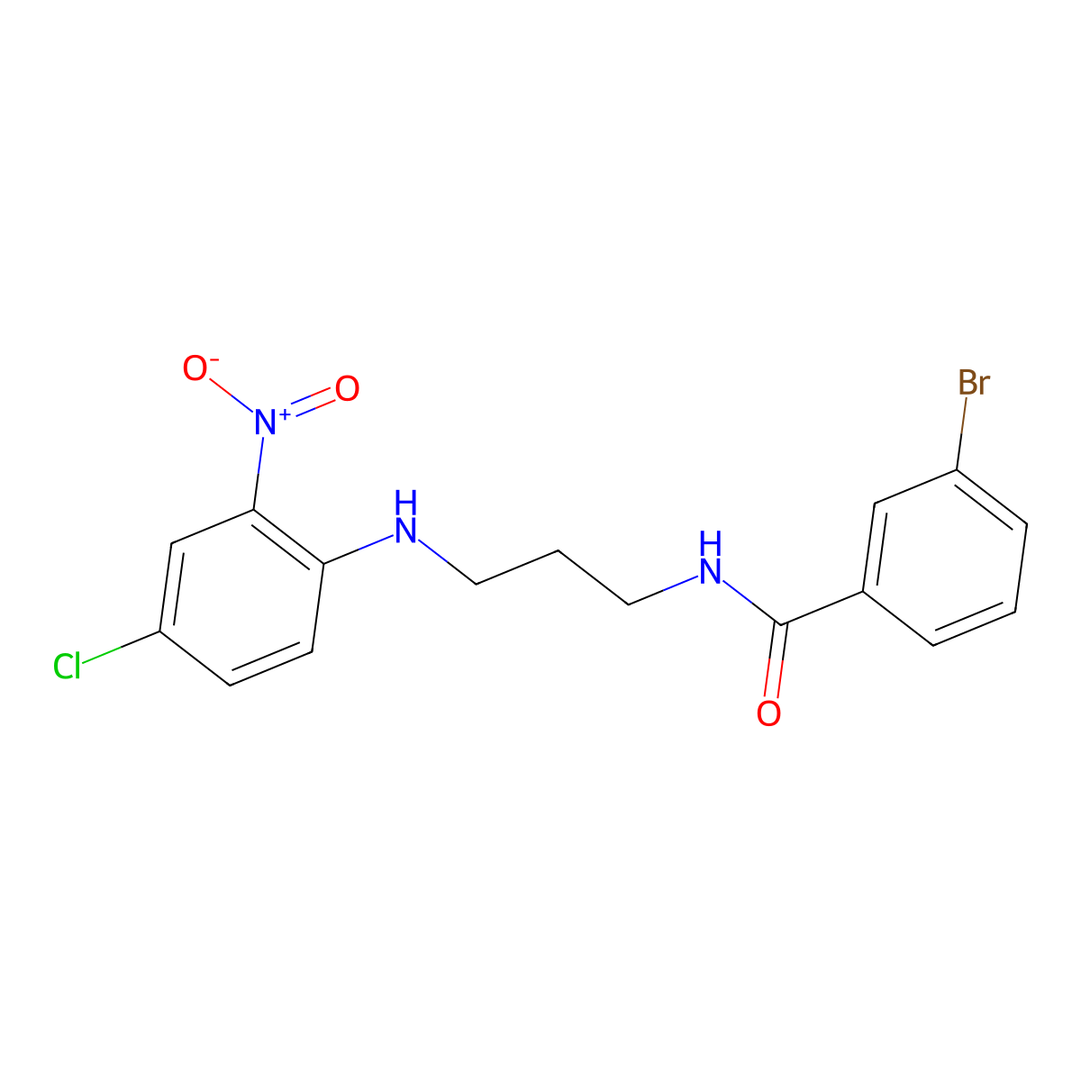 3-bromo-N-[3-(4-chloro-2-nitroanilino)propyl]benzamide molecular structure, CAS 327050-65-7