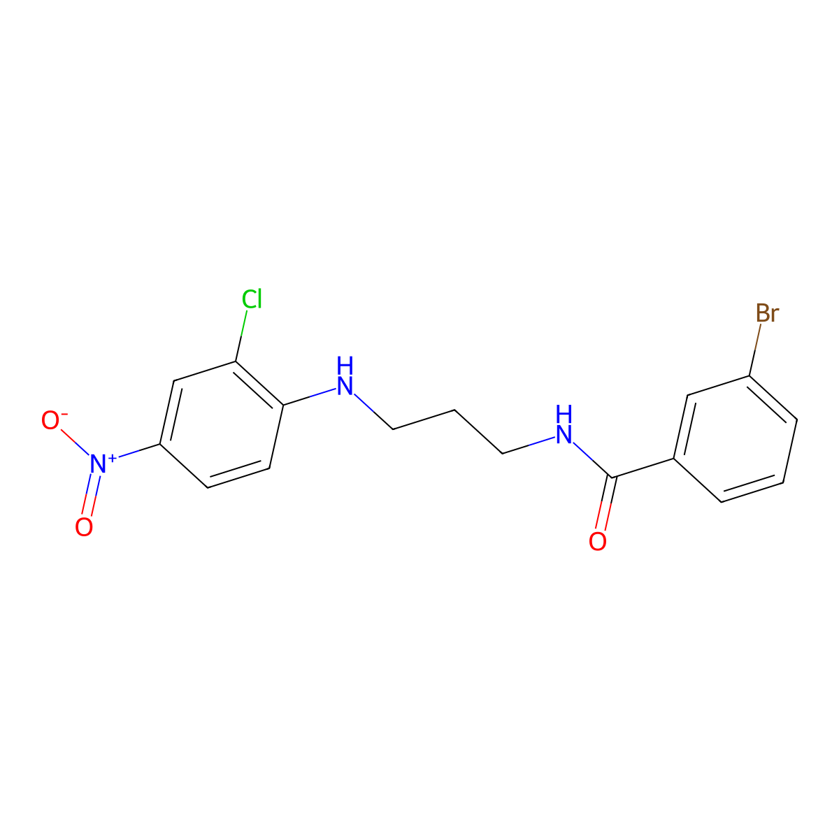3-bromo-N-[3-(2-chloro-4-nitroanilino)propyl]benzamide molecular structure, CAS 327050-66-8