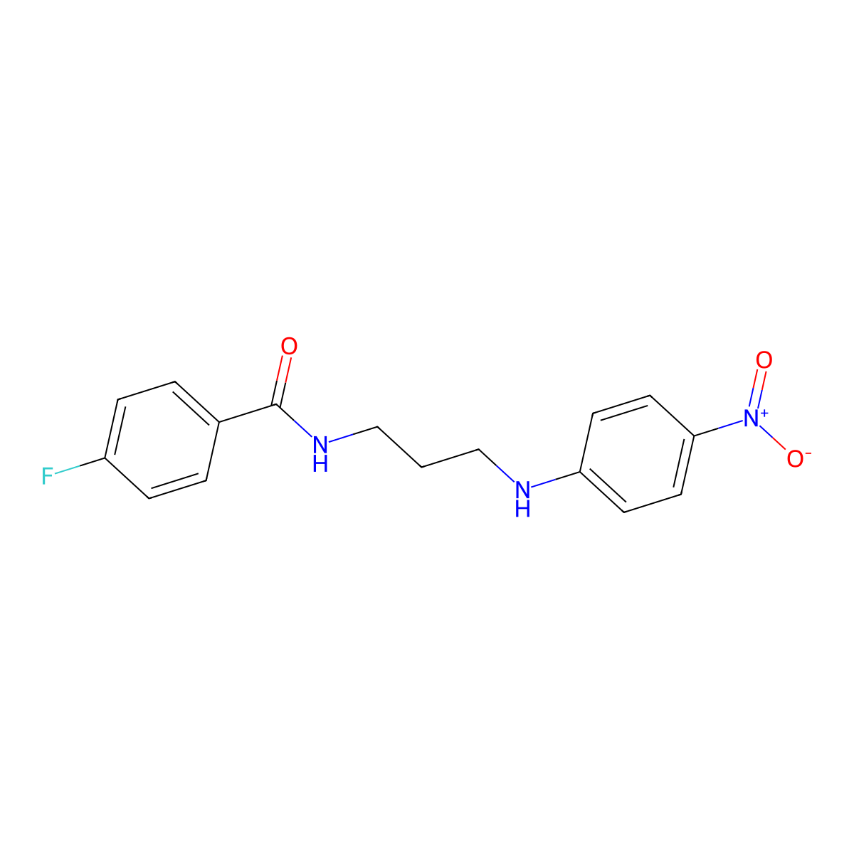 4-fluoro-N-[3-(4-nitroanilino)propyl]benzamide molecular structure, CAS 327050-70-4