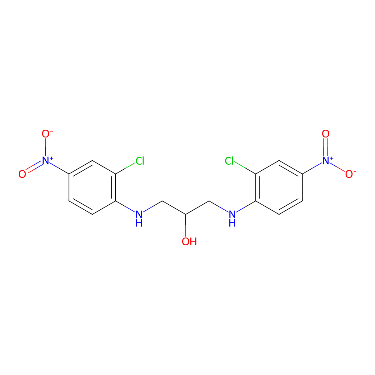 1,3-Bis(2-chloro-4-nitroanilino)propan-2-ol molecular structure, CAS 327050-74-8