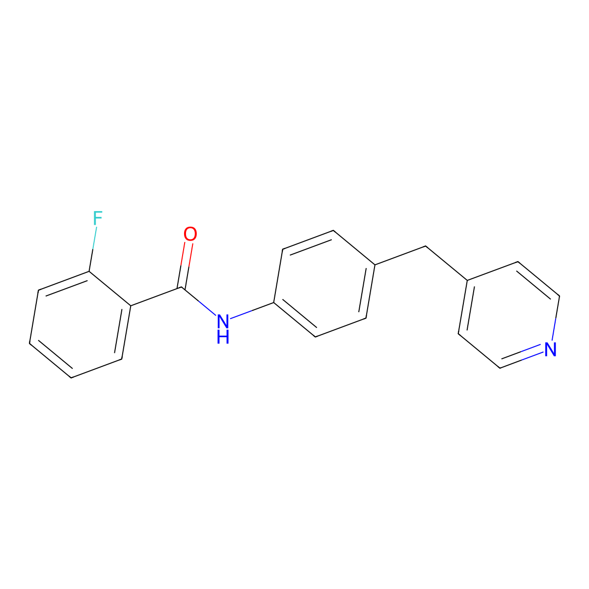2-fluoro-N-[4-(pyridin-4-ylmethyl)phenyl]benzamide molecular structure, CAS 327050-84-0