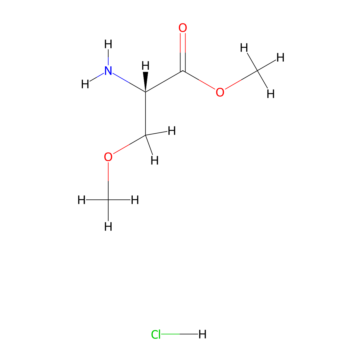methyl(2S)-2-amino-3-methoxypropanoatehydrochloride molecular structure, CAS 327051-11-6