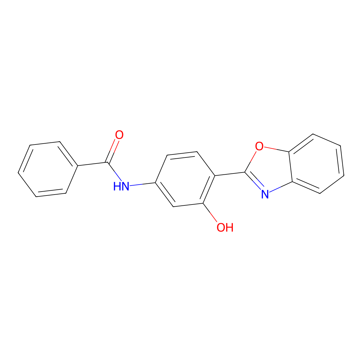 N-[4-(1,3-benzoxazol-2-yl)-3-hydroxyphenyl]benzamide molecular structure, CAS 327051-29-6