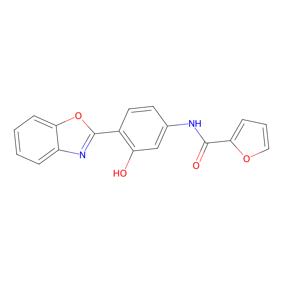 N-[4-(1,3-benzoxazol-2-yl)-3-hydroxyphenyl]-2-furamide molecular structure, CAS 327051-52-5