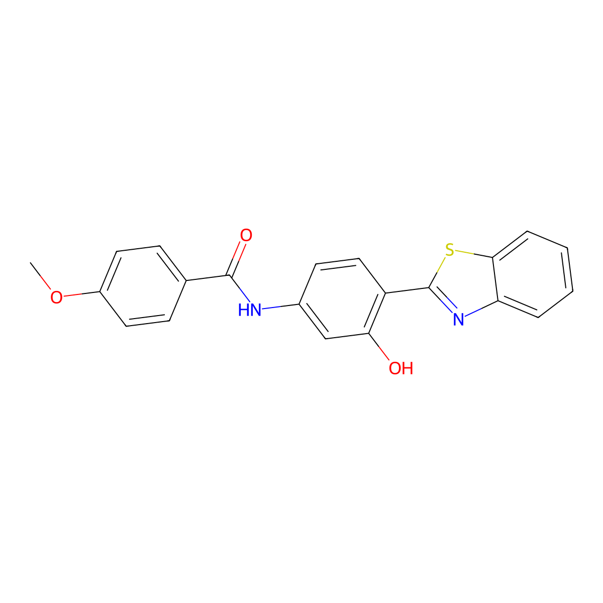 N-[4-(1,3-benzothiazol-2-yl)-3-hydroxyphenyl]-4-methoxybenzamide molecular structure, CAS 327051-63-8