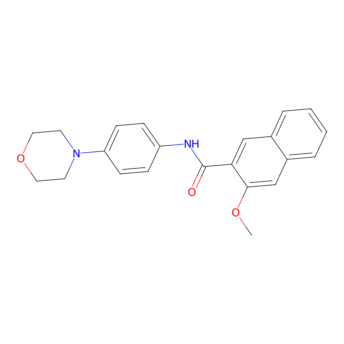 3-methoxy-N-(4-morpholin-4-ylphenyl)naphthalene-2-carboxamide molecular structure, CAS 327052-59-5