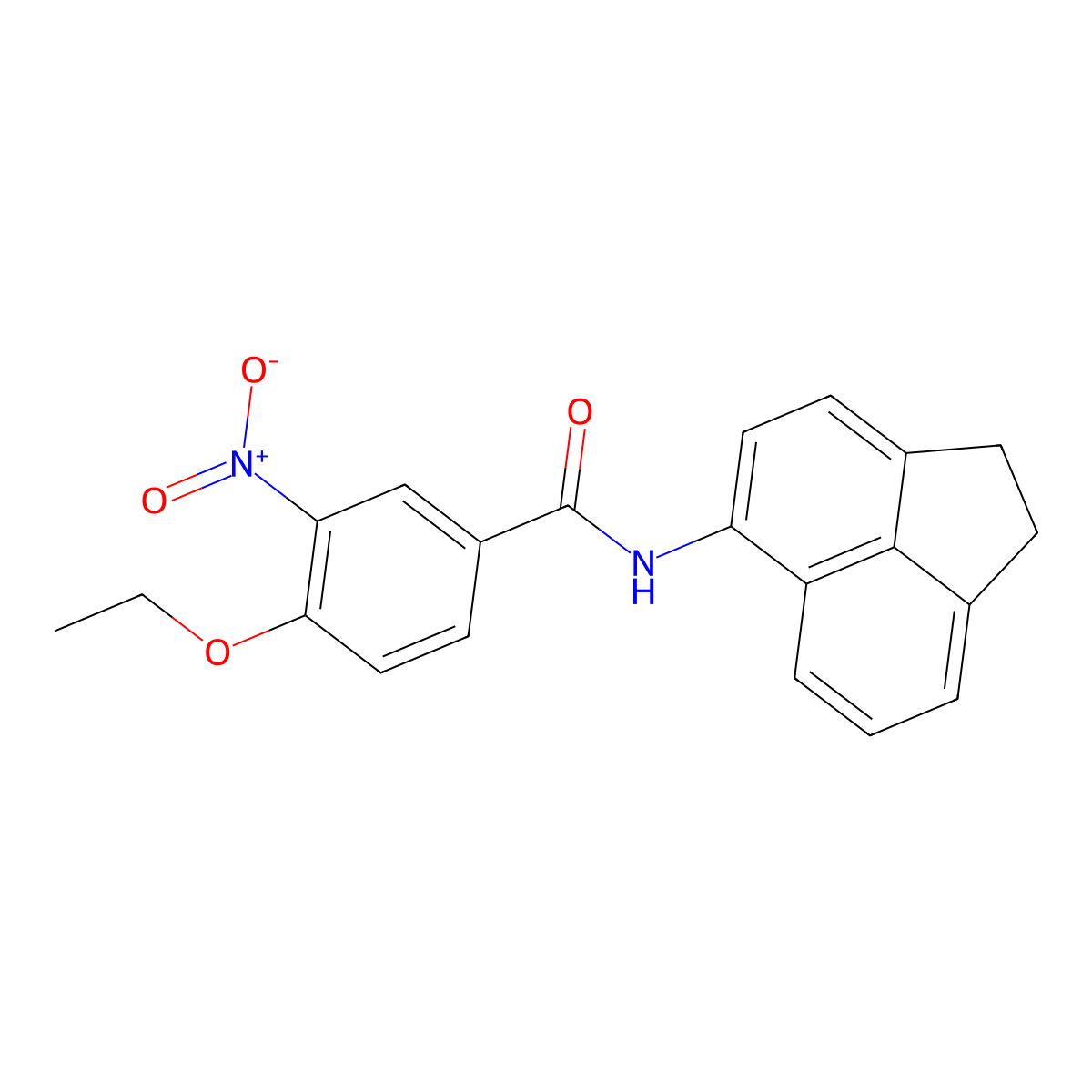 N-(1,2-dihydroacenaphthylen-5-yl)-4-ethoxy-3-nitrobenzamide molecular structure, CAS 327052-62-0