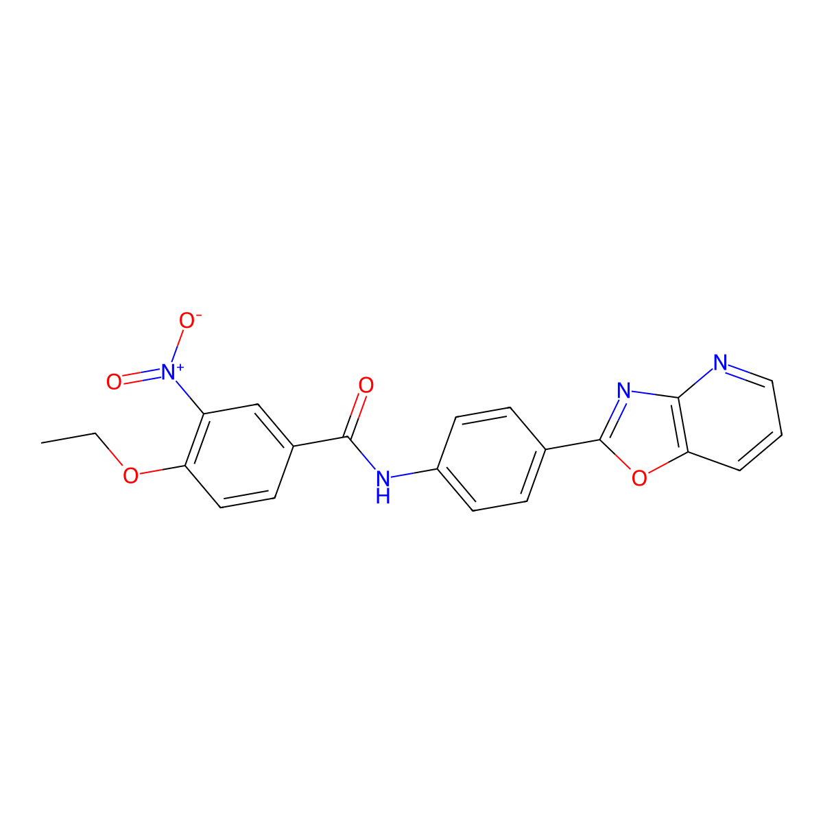 4-ethoxy-3-nitro-N-[4-([1,3]oxazolo[4,5-b]pyridin-2-yl)phenyl]benzamide molecular structure, CAS 327053-31-6