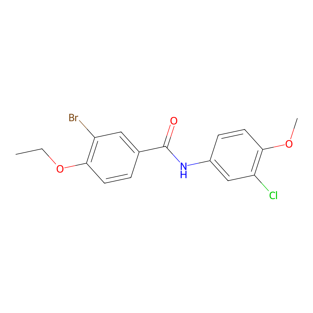 3-bromo-N-(3-chloro-4-methoxyphenyl)-4-ethoxybenzamide molecular structure, CAS 327053-48-5