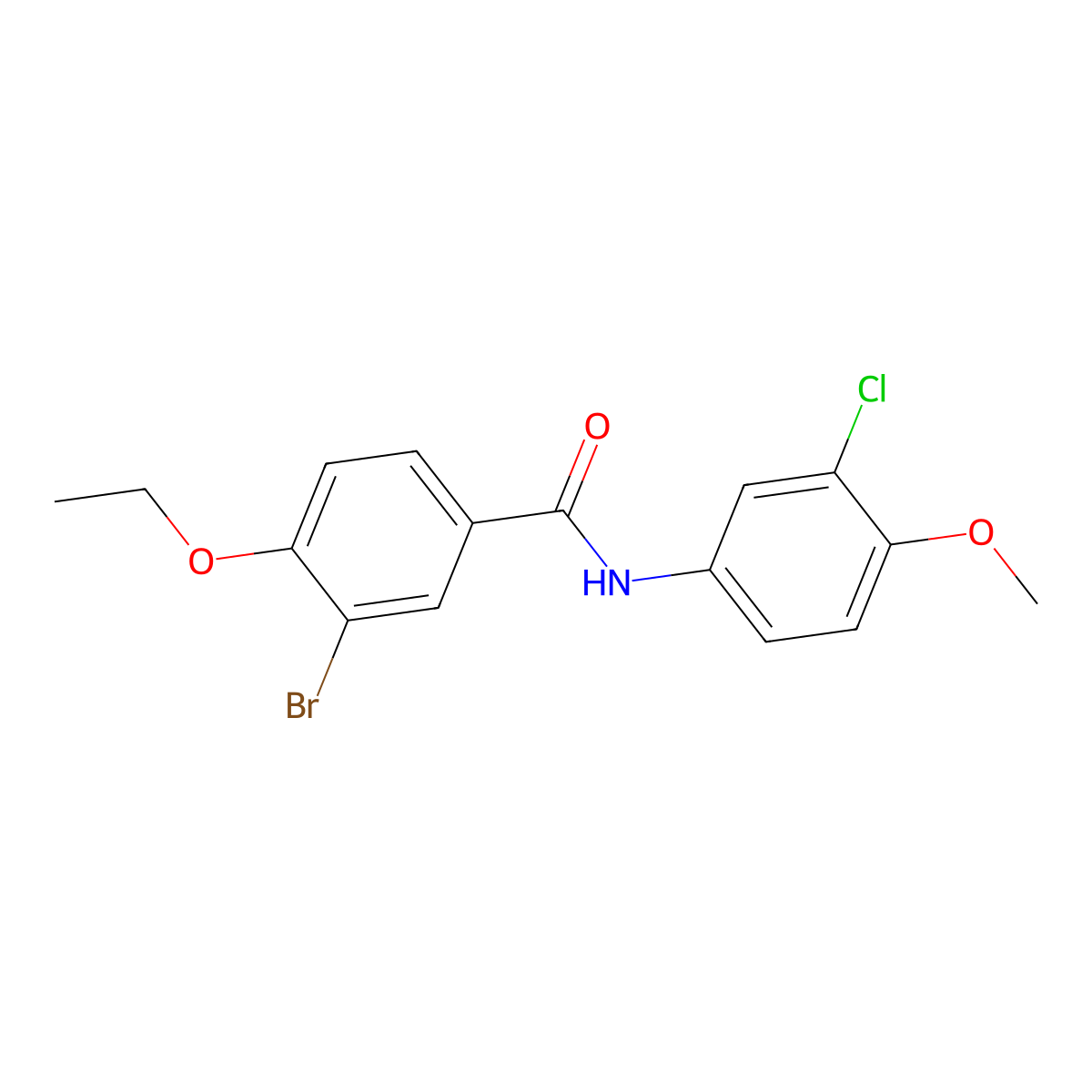 3-bromo-N-(3-chloro-4-methoxyphenyl)-4-ethoxybenzamide molecular structure, CAS 327053-48-5