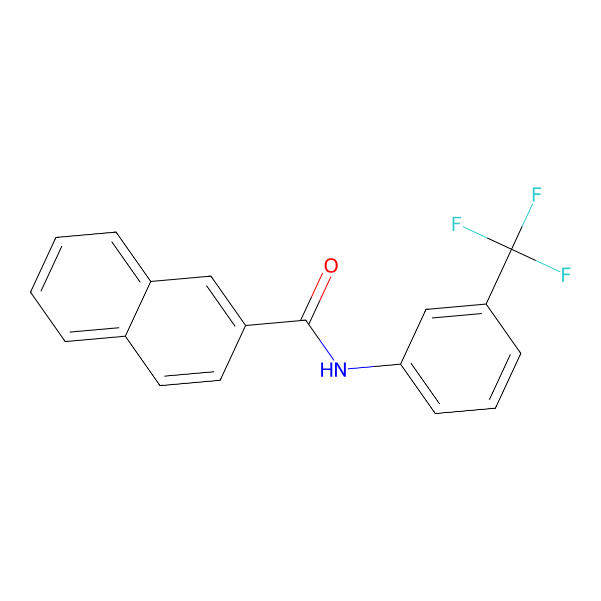 N-[3-(trifluoromethyl)phenyl]-2-naphthamide molecular structure, CAS 327053-57-6