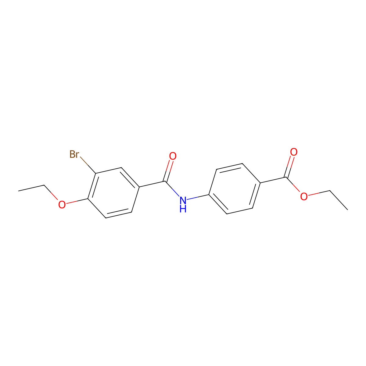 Ethyl 4-[(3-bromo-4-ethoxybenzoyl)amino]benzoate molecular structure, CAS 327053-64-5