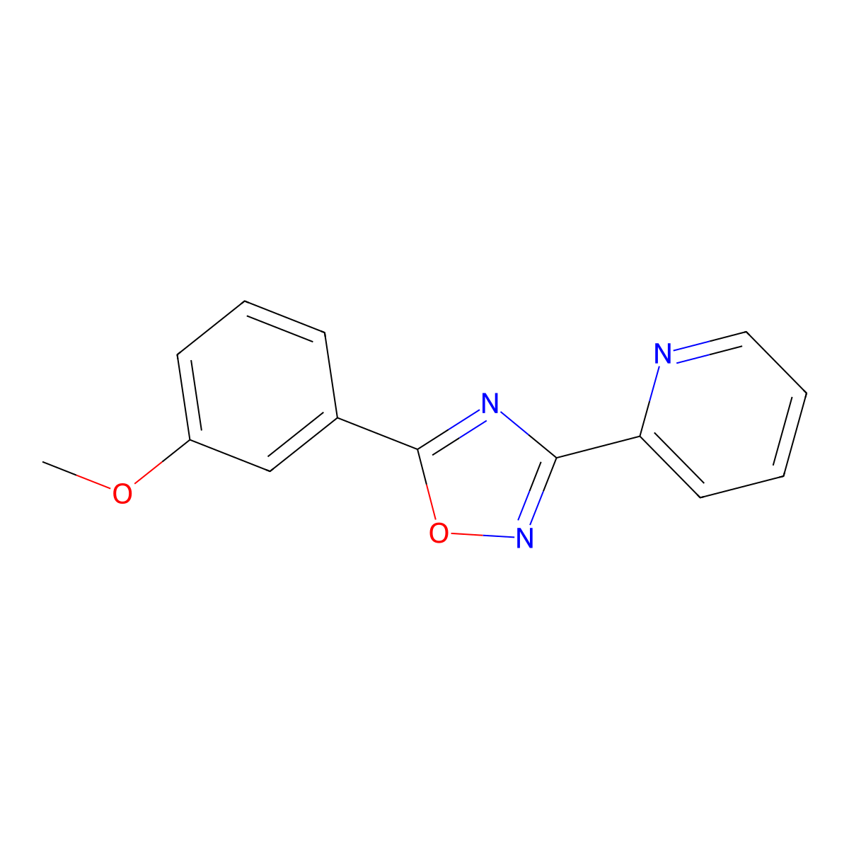 2-[5-(3-Methoxy-phenyl)-[1,2,4]oxadiazol-3-yl]-pyridine molecular structure, CAS 327056-09-7
