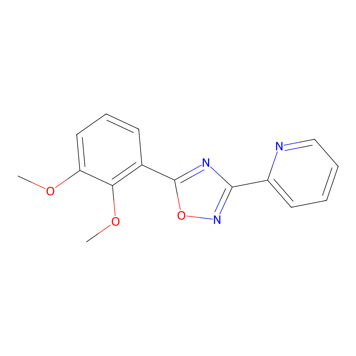 2-[5-(2,3-Dimethoxyphenyl)-1,2,4-oxadiazol-3-yl]pyridine molecular structure, CAS 327056-33-7