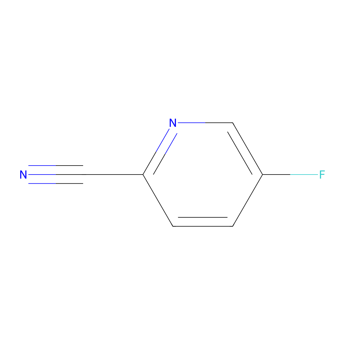 2-Cyano-5-fluoropyridine molecular structure, CAS 327056-62-2