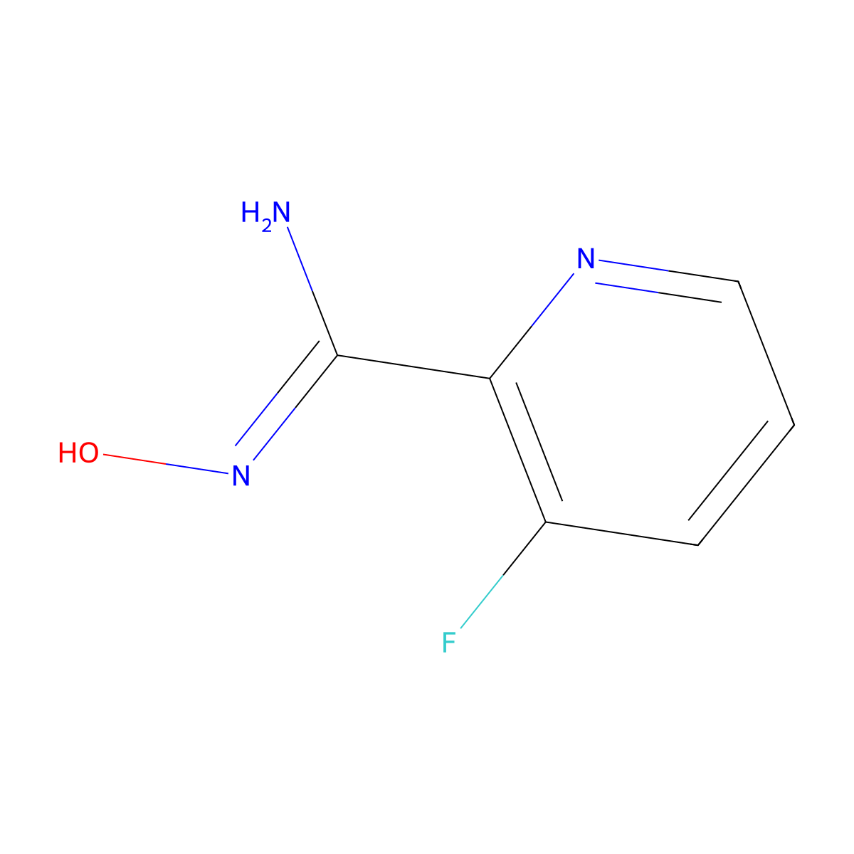 3-Fluoro-N-hydroxypicolinimidamide molecular structure, CAS 327056-66-6