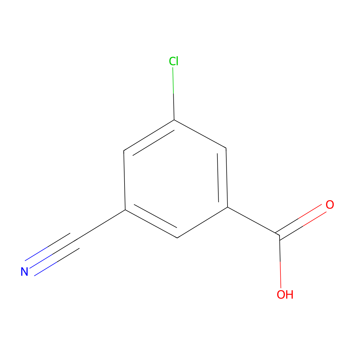 3-Chloro-5-cyanobenzoic acid molecular structure, CAS 327056-71-3
