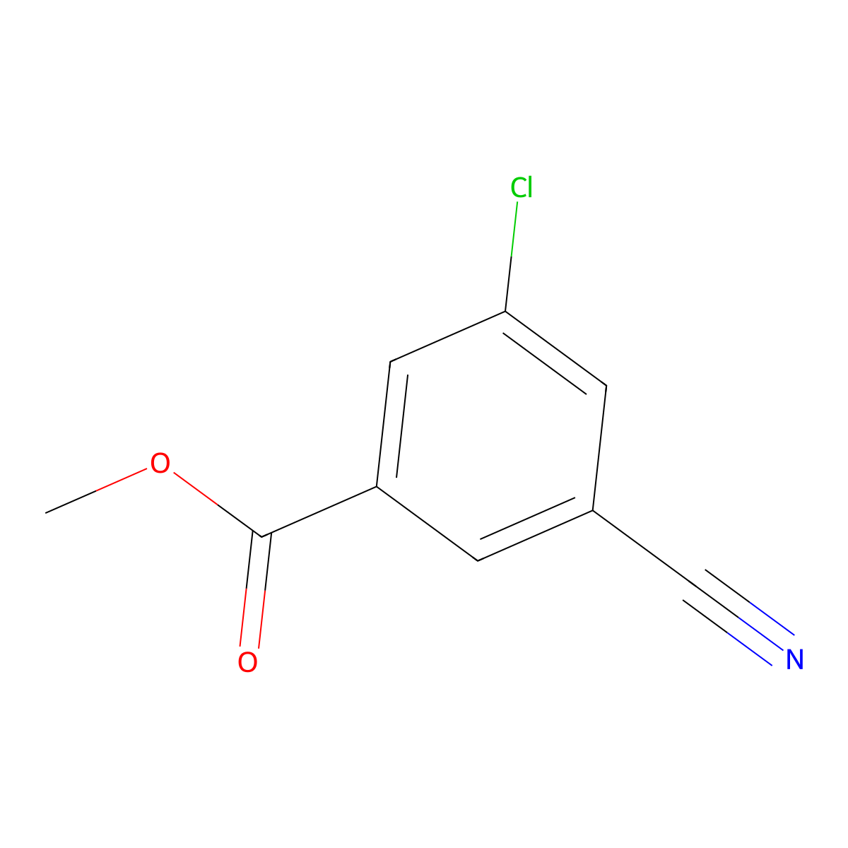 Benzoic acid, 3-chloro-5-cyano-, methyl ester molecular structure, CAS 327056-72-4
