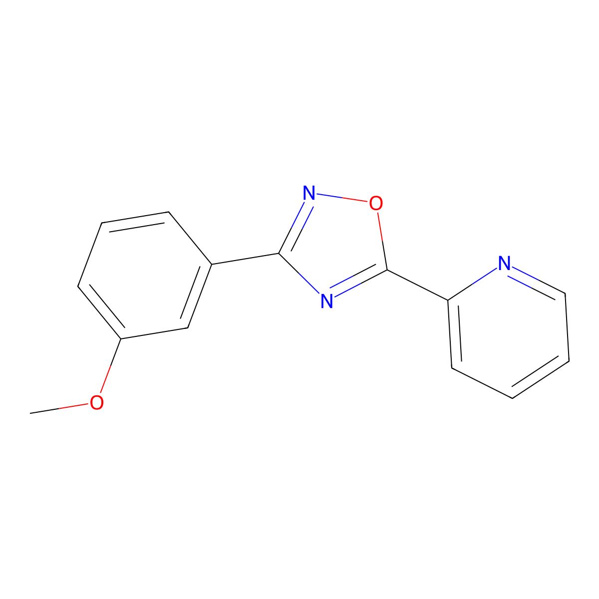 2-(3-(3-Methoxyphenyl)-1,2,4-oxadiazol-5-yl)pyridine molecular structure, CAS 327058-75-3