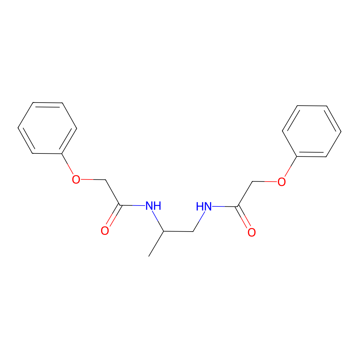 2-phenoxy-N-[2-[(2-phenoxyacetyl)amino]propyl]acetamide molecular structure, CAS 327059-04-1