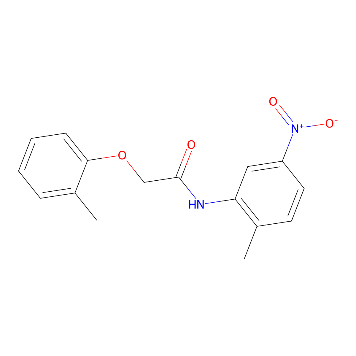 N-(2-methyl-5-nitrophenyl)-2-(2-methylphenoxy)acetamide molecular structure, CAS 327059-11-0